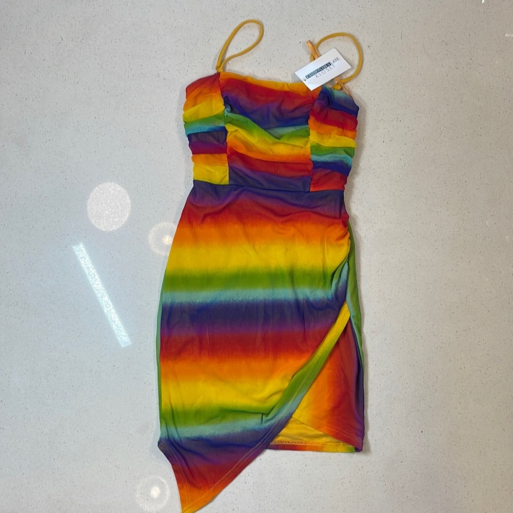 Rainbow cami dress, from perfectly late Kloset great for festivals size SMALL